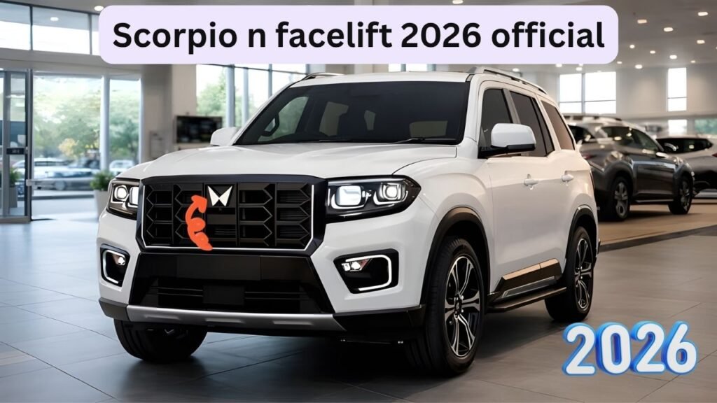 scorpio n facelift 2026 official white